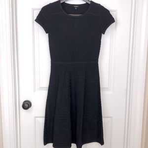 NWT Talbots Fit and Flare Lightweight Sweater Dress Short Sleeve Small Navy